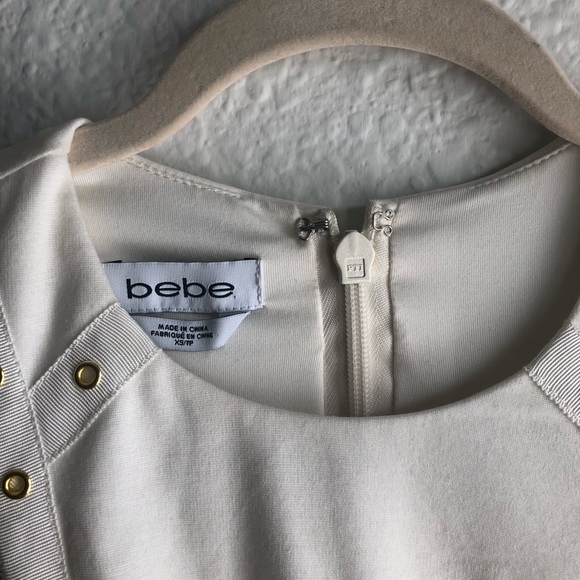 Tan and white Bebe sheath dress xs - Picture 3 of 10